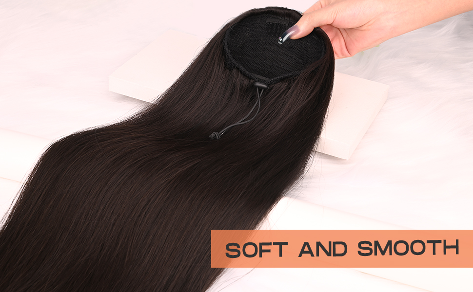 black ponytail extension
