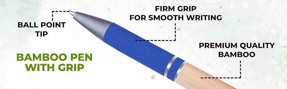 Bamboo grip pen