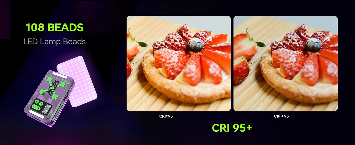 VILTROX Magnetic RGB Video Light 360° Full Color Portable LED Camera Light Panel