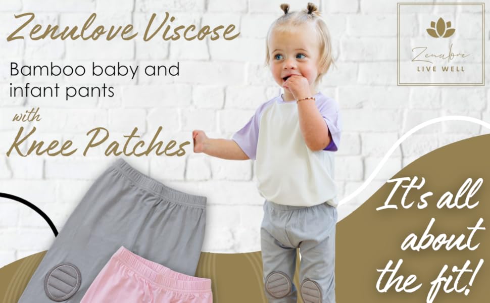 Amazon.com: Zenulove 2-Pack Viscose Baby Pants with Knee