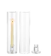 NUPTIO Hurricane Glass Candle Holders: 2 Pcs Candlestick Holder for Taper Candles with Cylinder C...