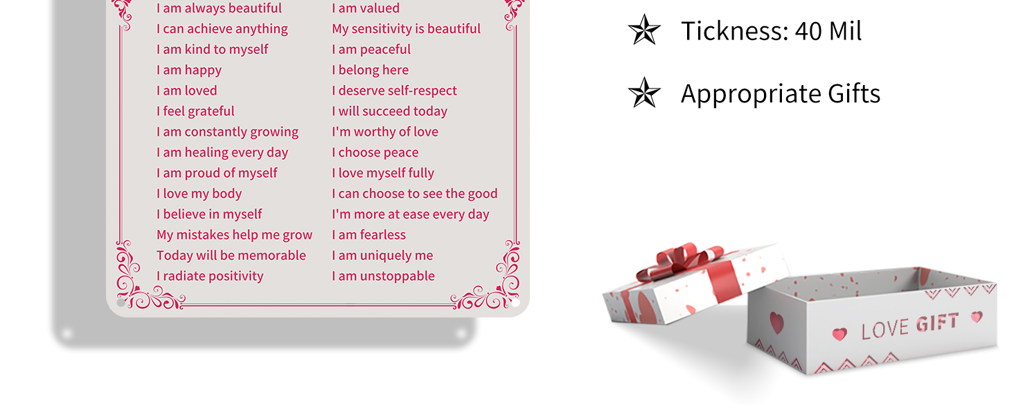 Motivational sign. Material: Aluminium. Size: 12X8 inches. Tickness: 40 Mil. Appropriate Gifts