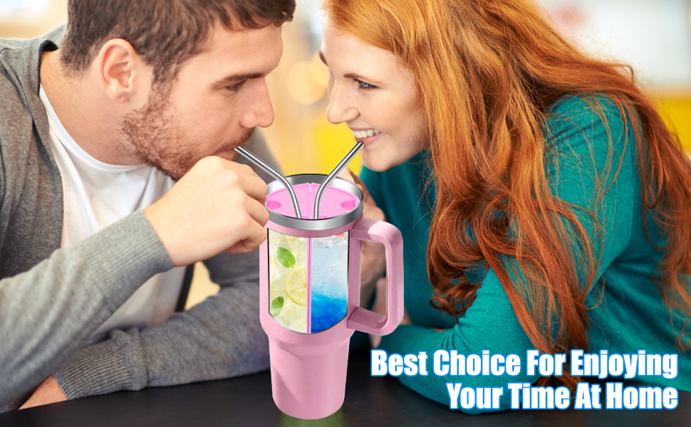 2in1 Drink Separator for Stanley Cups Accessories, Silicone Liner