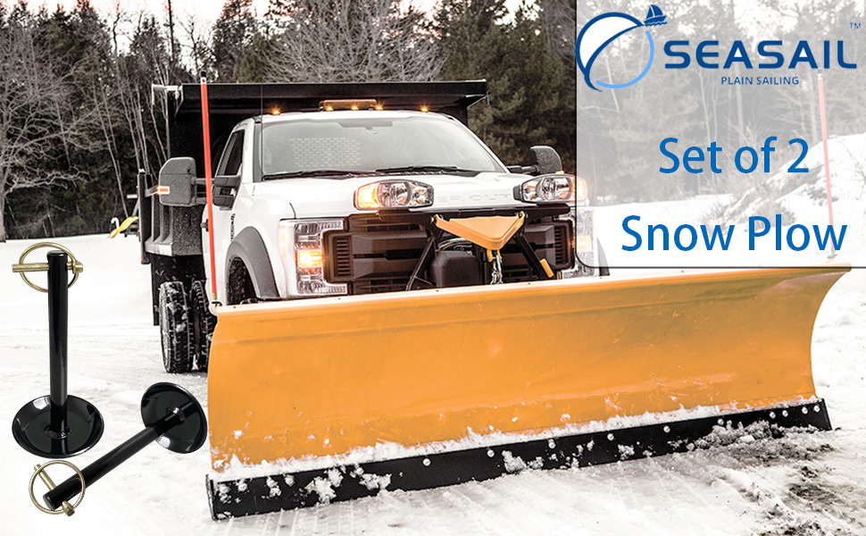 SEASAIL Set of 2 Snow Plow Skid Shoes Compatible with ATV