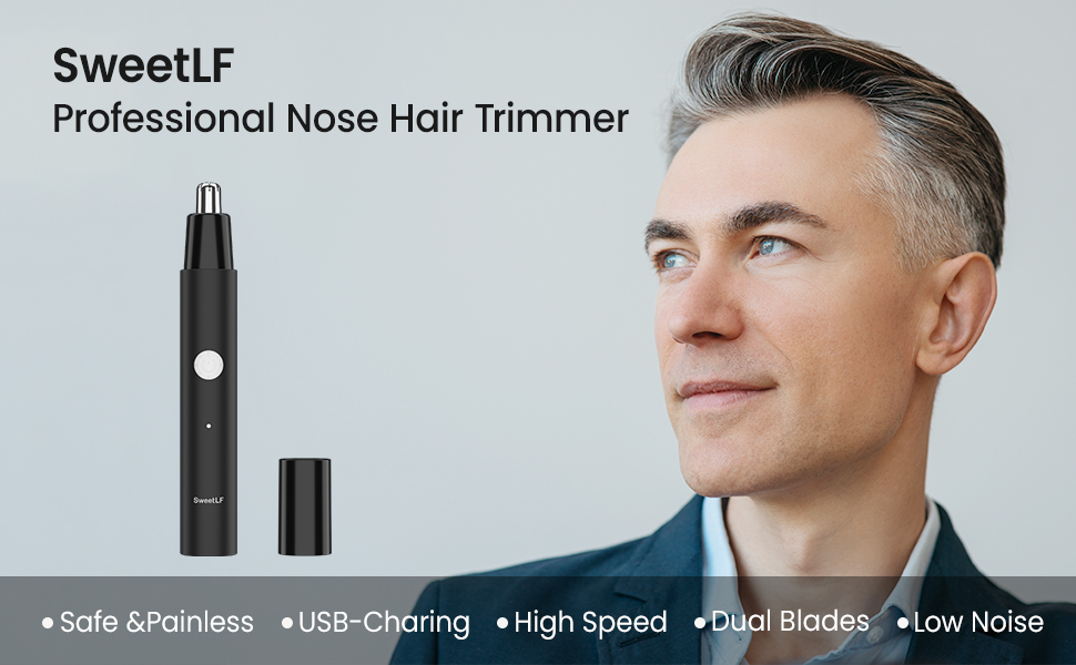 Sweetlf Rechargeable Nose Ear Trimmer Portable Electric Facial Hair Trimmer Cordless Trimmer for