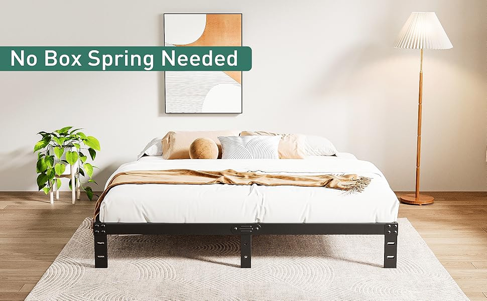 Amazon.com: LUKIROYAL Full Metal Bed Frame, 7-Inch Platform