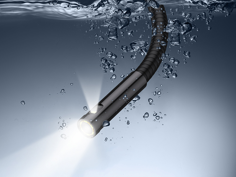 DEPSTECH Dual Lens Borescope, 5.0MP Ultra HD Endoscope Camera with Light, 5'' IPS Screen Video