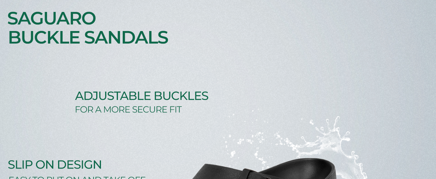 men's black sandals with buckle 