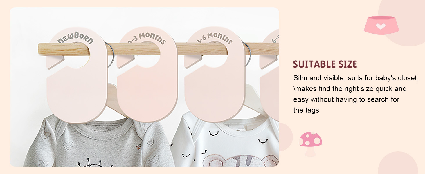MEILIDY Baby Closet Dividers, Double Sided Baby Clothes