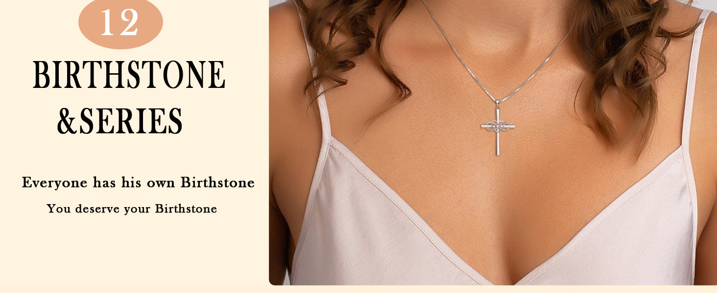 Silver Infinity Heart Cross Necklace