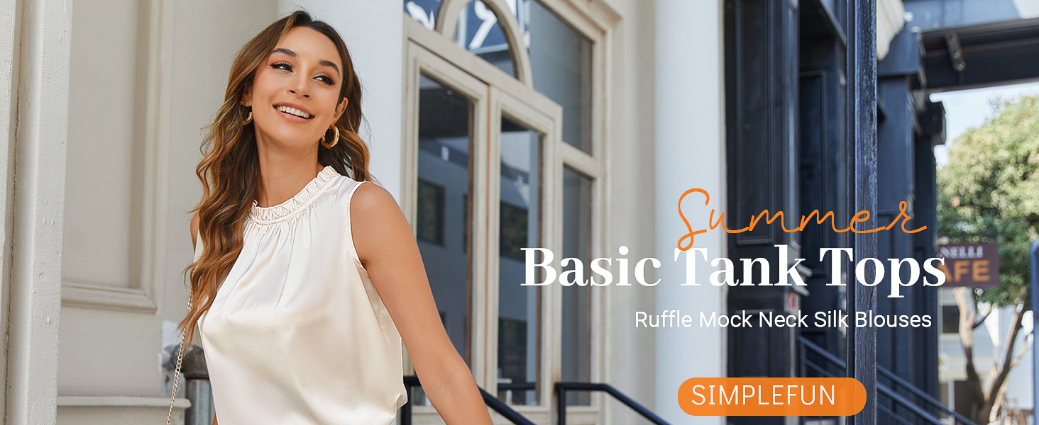 basin satin tank tops