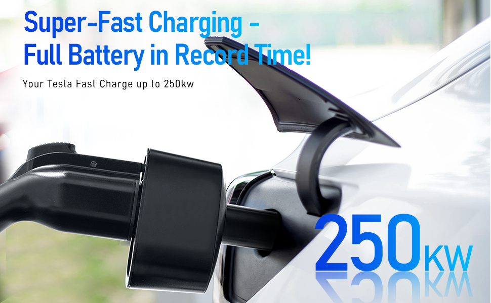 NOVIITUS CCS to Tesla Adapter, Max 250KW DC Fast Charging