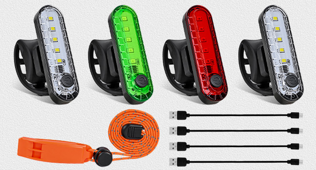 LED safety warning light red green white marine navigation bike tail flash strobe lights