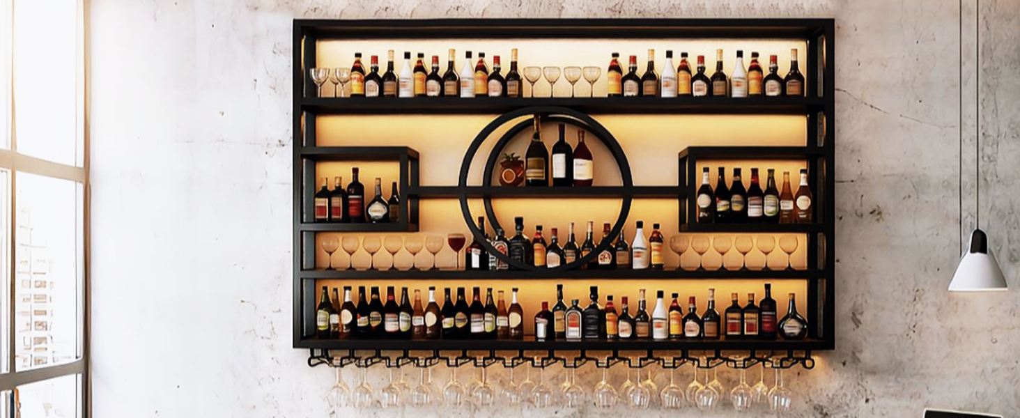 Decorative Display Storage Organizer Hanging Long Stemware Goblet