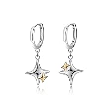 Amazon | Bellitia Jewelry 十字星 ピアス 左右非対称 女性