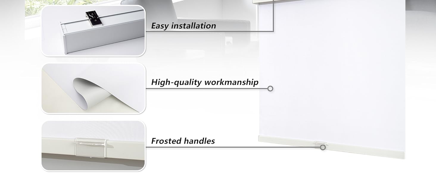 SUNOFF 100% Blackout Roller Shades with Valance