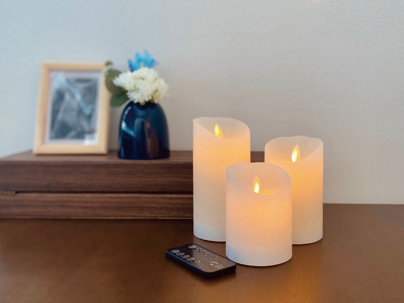 Amazon.co.jp : Hononari LED キャンドルライト 大中小3点セット
