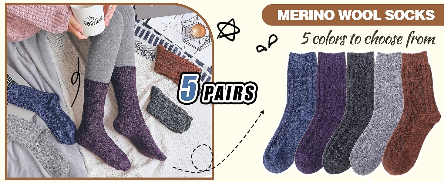 Womens Merino Wool Socks