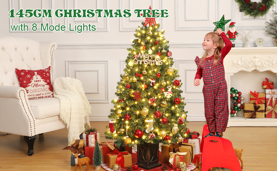 Prelit Christmas Trees with Lights