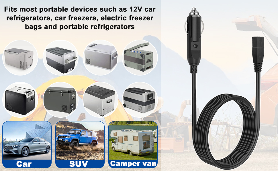 Car Refrigerator Power Cord