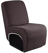 Ruaozz 1-Piece Reclining Armless Chair Cover for Sectional L Shape Recliner Sofa Stretch Recliner...