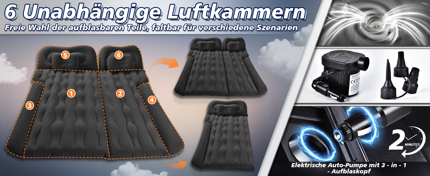aufblasbare matratze auto rücksitz
