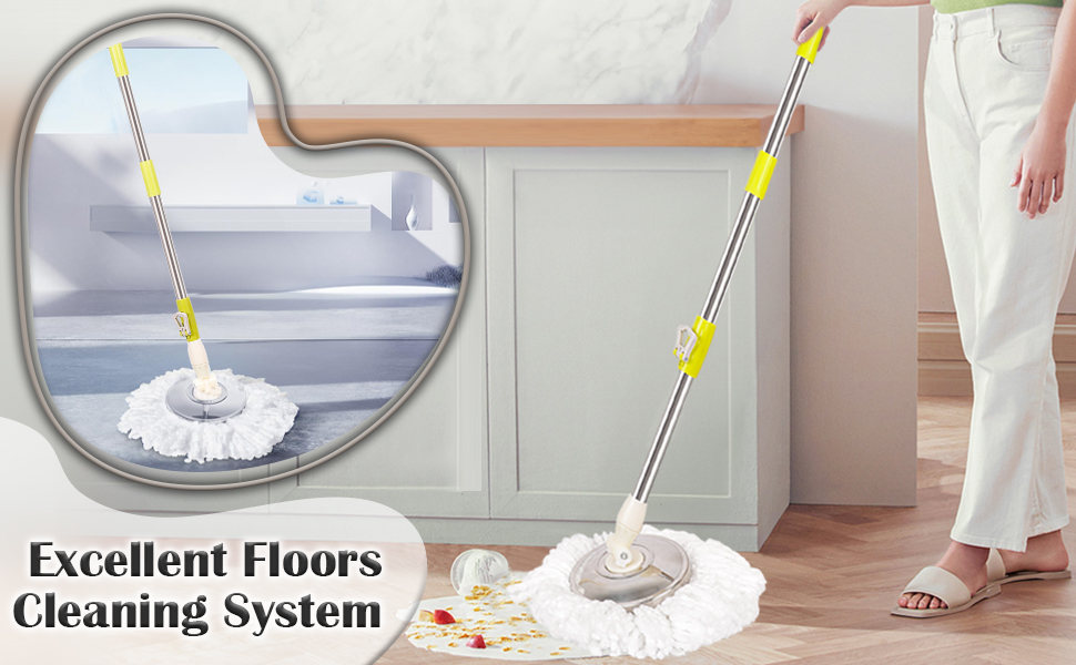 mops,cleaning,floors,handle spinning head,stick,industrial,commercial,bathroom,cotton,360 rotating