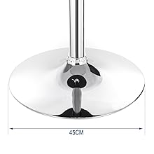 WOLTU Tavolino Da Bar Girevole Piano Rotondo Diametri 60 Cm Tavolo Da Cucina Bianco 17 bt02