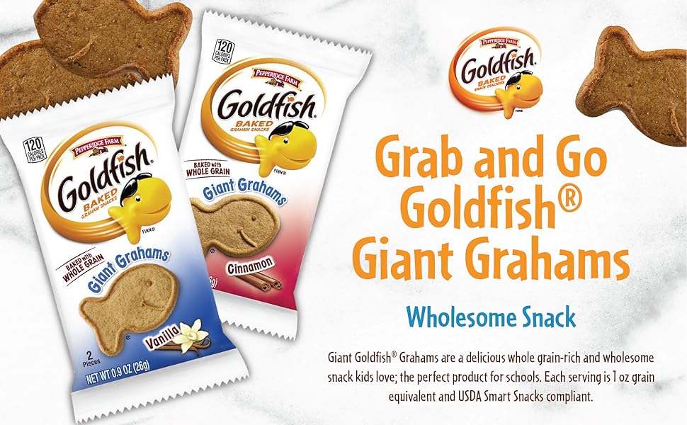 Pepperidge Farm Goldfish Whole Grain Giant Grahams, Vanilla