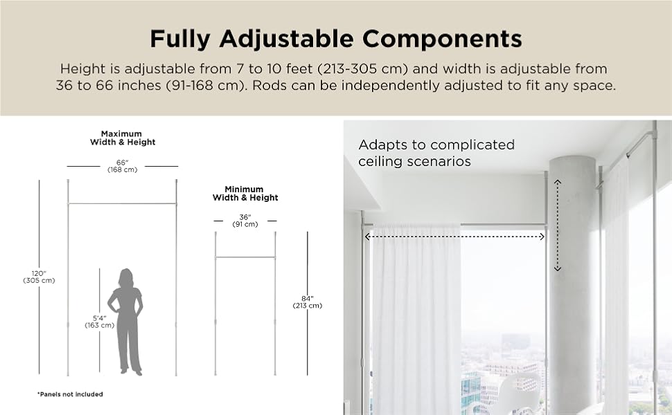 Umbra Anywhere Expandable Curtain Rod and Room Divider