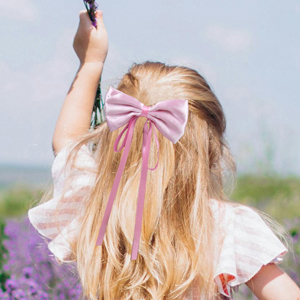 pink bow hair clip