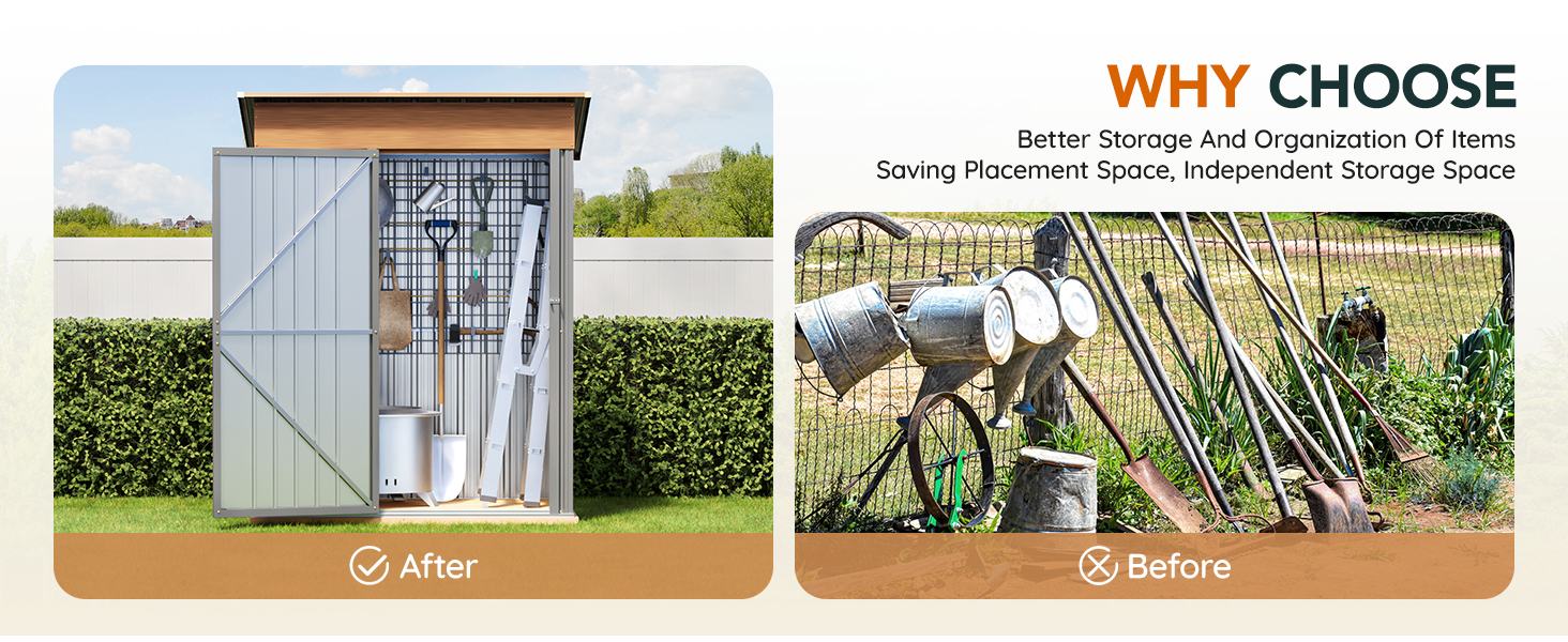 5×3 outdoor storage shed