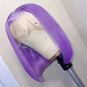 purple bob wigs human hair