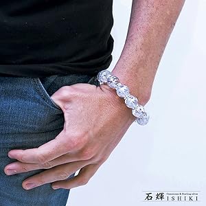 Amazon.co.jp: [石輝] 銀彫り五本爪皇帝龍 水晶 16mm シルバー