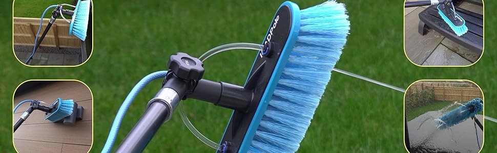 Outdoor washer kits with water fed system