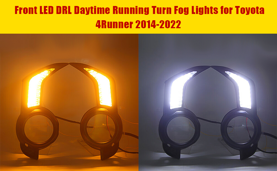 LoftMarte LED Daytime Running Light Front Fog Turn Signal Lights Fit for Toyota