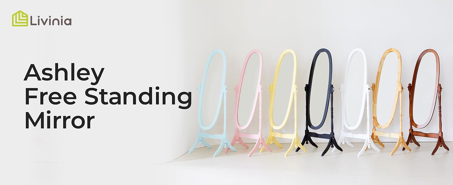 ashley antique full length oval arched tilting vanity bedroom standing wood wooden dressing mirror 