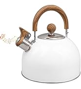 Tea Kettle Stove Top, Stove Top Kettle for Boiling Water, 2.5L Stainless Steel Whistling Teapot w...