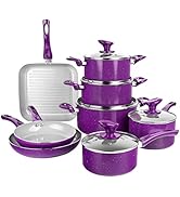 Conjunto de panelas antiaderentes Granitestone 13 peças de panelas e frigideiras antiaderentes com diamante de camada tripla...