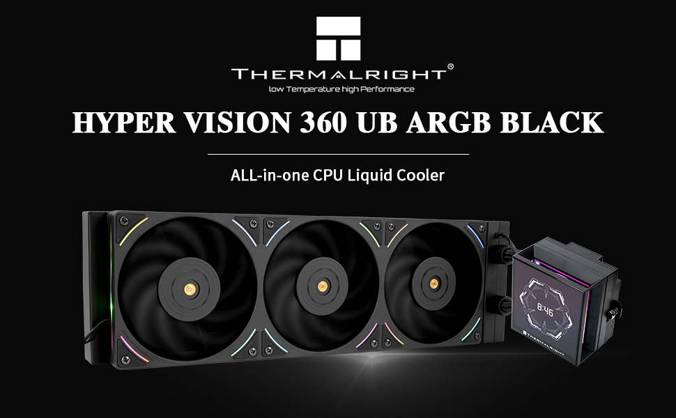 PC用ファン・クーラー Thermalright Hyper Vision 360 Black ARGB Hyper Vision 360 ARGB BLACK – Thermalright