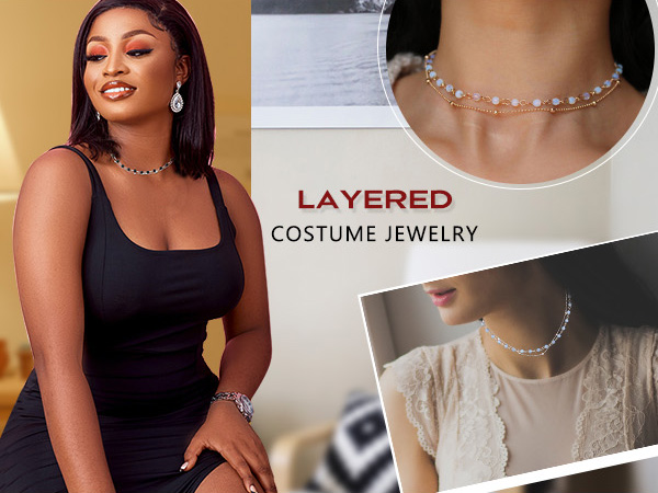 Amazon.com: Yalice Beaded Choker Necklace Dainty Opal Birthstone