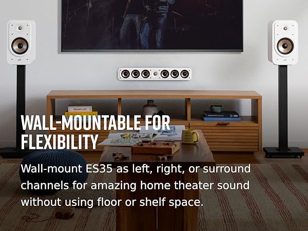 Amazon.com: Polk Signature Elite ES35 Slim Center Channel