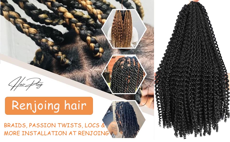 water wave braiding hair 1b