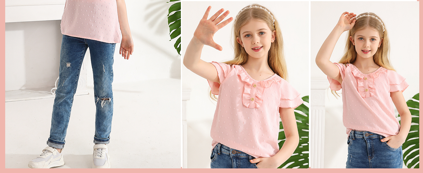girls' tops, tees & blouses