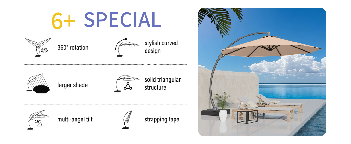 offset umbrella beige pc