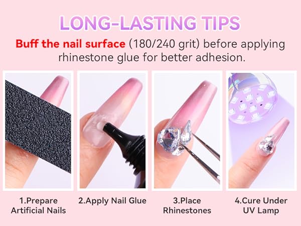 nail rhinestone glue