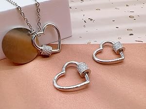 アクセサリー - CLASSICGENTLEMAN HEART PIN - SILVER Vintage 835 B Silver Heart Pin Pendant w/ Gold Trim European. For