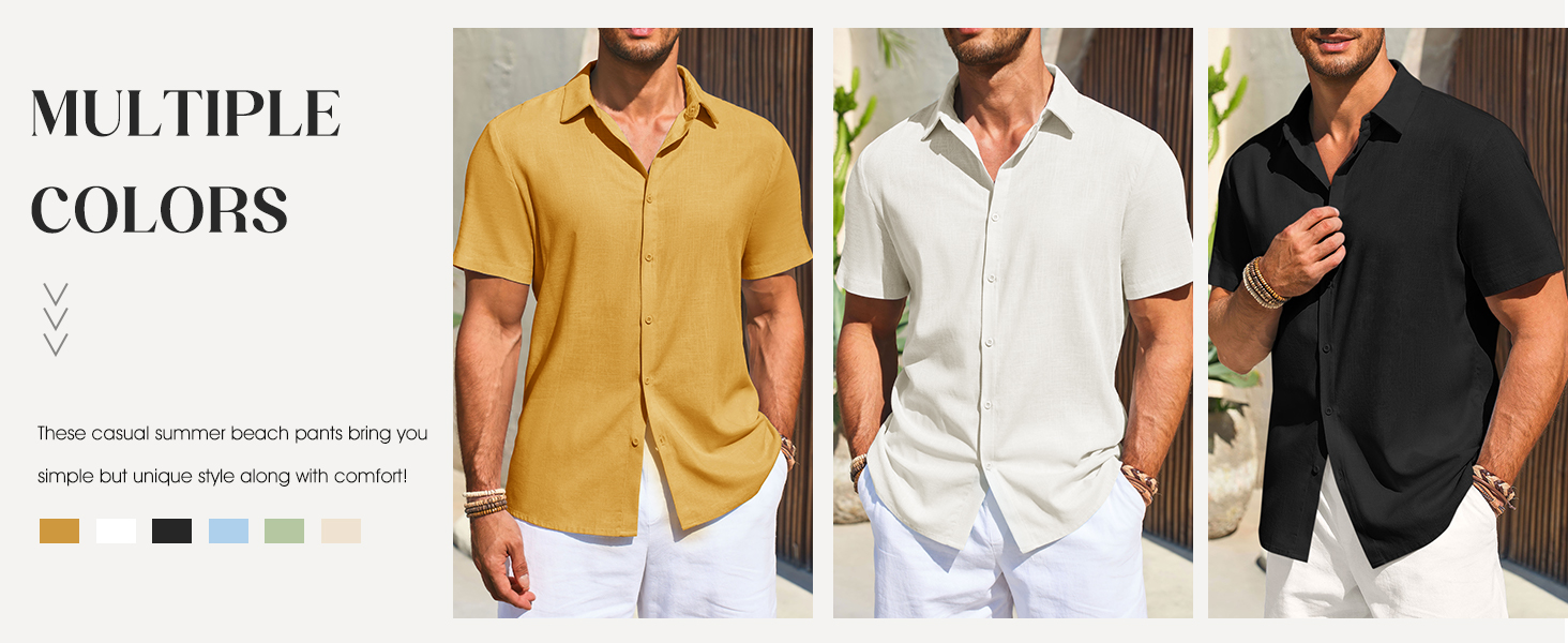linen button down shirts for men