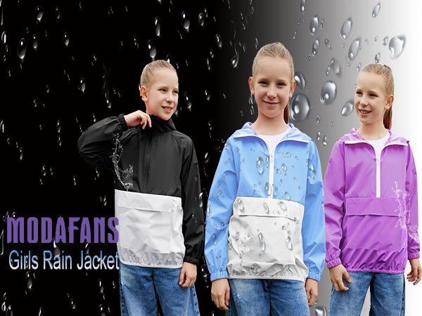 Amazon.com: MODAFANS Girls Boys Rain Jacket Lightweight