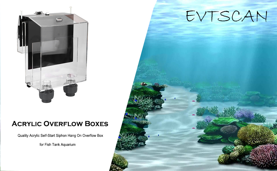 Overflow PreFilter, Quality Acrylic SelfStart Siphon